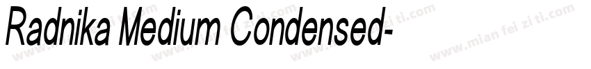 Radnika Medium Condensed字体转换